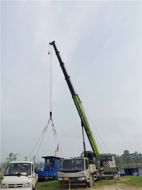 海林市桥梁建设吊装案例